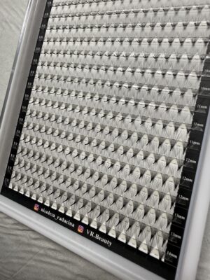 Slim, narrow fan shape with a pinched base for maximum density and easy application Crafted from our best-selling Mayfair fibre – soft, matte black synthetic lash material Minimal glue at the base ensures a seamless blend and excellent retention